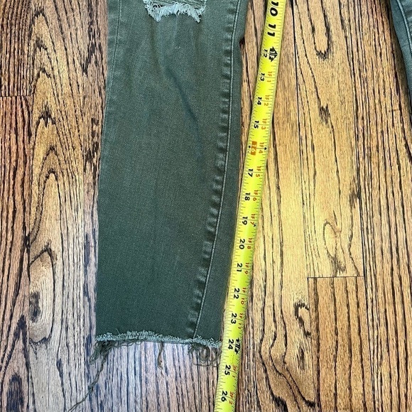 Abercrombie & Fitch Jeans Size 27 / 4 Reg Womens Harper Super Skinny Green Denim - Picture 5 of 9